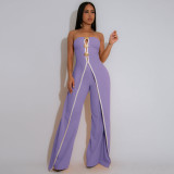 EVE Fashion Wrap Chest Wide Leg Jumpsuit GZIY-6190