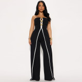 EVE Fashion Wrap Chest Wide Leg Jumpsuit GZIY-6190