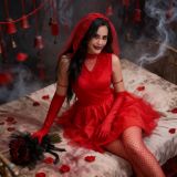 EVE Halloween Ghost Bride Red Mini Dress GMMD-8113