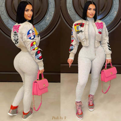 EVE Long Sleeve Print Casual Jackets Coats YNSF-8007