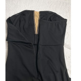 EVE Diamond Bow High-Slit Maxi Dress GZIY-6012