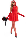 EVE Halloween Ghost Bride Red Mini Dress GMMD-8113