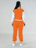EVE Color Block Long Sleeve Sport Two Piece Pants Set FENF-6007