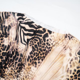 EVE Off Shoulder Long Sleeve Leopard Romper GSZM-D25RP417