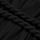 EVE Slash Shoulder Mesh Backless Maxi Dress BY-7515