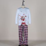 EVE Fawn Print O Neck Plaid-Panel Christmas Parent-Child Set YLDF-209180