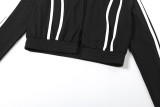 EVE Fashion Long Sleeve Patchwork Three Piece Shorts Set DLSF-K25S82617