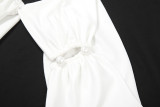 EVE Hollow Out Long Sleeve Deep V Neck Mini Dress DLSF-K25D81289