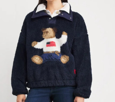 EVE Fleece Thickened Color-Block Lambswool Top GLJS-B8362