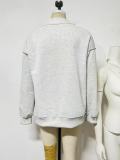 EVE Letter Print Long Sleeve Sweatshirts GLJS-B8364