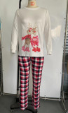 EVE Christmas Reindeer Print Matching Family Pajama Set GSGS-0526#