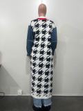 EVE Patchwork Cardigan Double-Layer Thickened Sweater Jacket OD-8698
