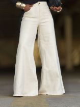 EVE Retro White Micro Flared Jeans GYLN-1883