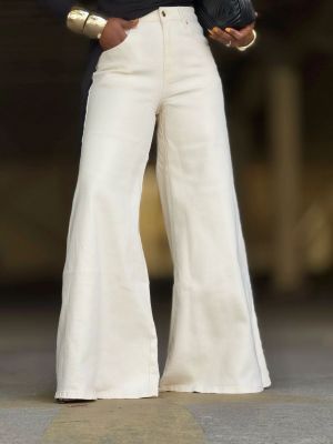 EVE Retro White Micro Flared Jeans GYLN-1883
