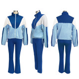 EVE Contrast Color Long Sleeve Sport Suit BMF-TW545