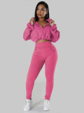 EVE Solid Color Long Sleeve Sport Pants Suit BMF-TW502