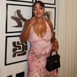 EVE V Neck Halterneck Backless Print Long Dress GMYU-9554