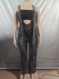 EVE Casual Zipper Denim Overalls Jumpsuit GAKF-A50601