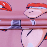 EVE Letter Print Tight Short QYMF-3057