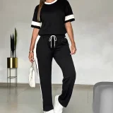 EVE Casual Sport Patchwork Two Piece Pants Set GWSF-T8309218435