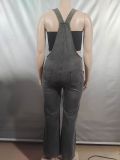 EVE Casual Zipper Denim Overalls Jumpsuit GAKF-A50601