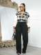 EVE Plaid Print Thickened Patchwork PU Leather Jacket CM-9535