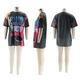 EVE Letter Print Short Sleeve T Shirt BMF-TW462