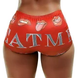 EVE Letter Print Tight Short QYMF-3057