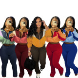 EVE Contrast Color Long Sleeve Sport Suit BMF-TW545