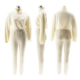 EVE Solid Color Long Sleeve Sport Pants Suit BMF-TW502