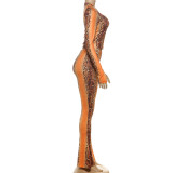 EVE Long Sleeve Snake Print Two Piece Pants Set XEF-K25S84264