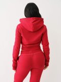 EVE Letter Print Hooded Sweatshirt Pant Suit GMJL-HH007