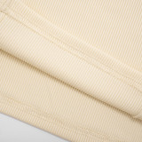 EVE Solid Color U Neck Long Sleeve Pants 3 Piece Set MXBF-D25ST438