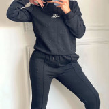 VIP1 Embroidery Long Sleeve Pants Suit  QKYF-71625