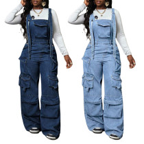 EVE Fashion Denim Loose Overalls Jumpsuit LX-3585