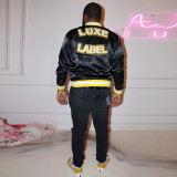 EVE Embroidered Print Baseball Jacket With Lining YNSF-8010