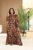EVE Leopard Print Backless Maxi Dress XHXF-471