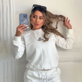 VIP1 Embroidery Long Sleeve Pants Suit  QKYF-71625