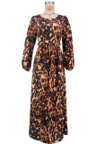 EVE Leopard Print Backless Maxi Dress XHXF-471