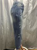 EVE Retro-Washed Tassel Cross Jeans  XCFF-3811