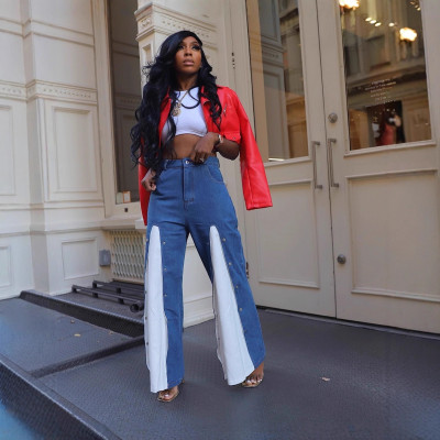 EVE Fashion Patchwork Loose Jeans SHMF-6205