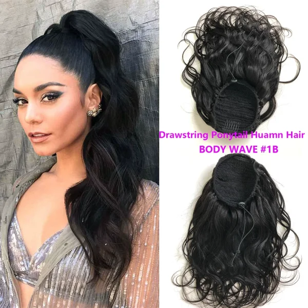 EVE Human Hair Body Wave Drawstring Ponytail JKLS-18613
