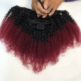 EVE Human Hair Afro Kinky Curly Clip-In Hair JKLS-27992