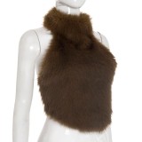 EVE Furry Backless Sleeveless Crop Tops  MXBF-J25TP296