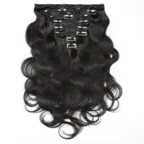 EVE Human Hair Clip-In Extensions Natural Color Wigs JKLS-16132