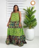 EVE Plus Size Print Sleeveless Maxi Dress GCYF-9319