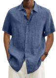 EVE Plus Size Men's Fashion Solid Color Shirt GSZE-ST22092