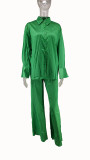 EVE Long Sleeve Solid Color Loose Two Piece Pants Set GCYF-9337