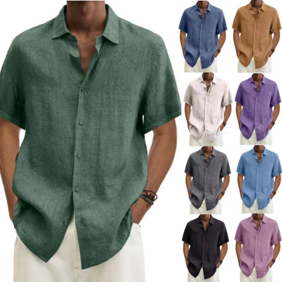 EVE Plus Size Men's Fashion Solid Color Shirt GSZE-ST22092