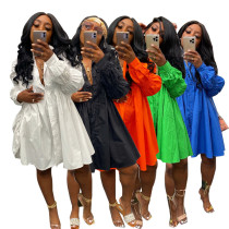 EVE Solid Color Long Sleeve Shirt GCYF-9185